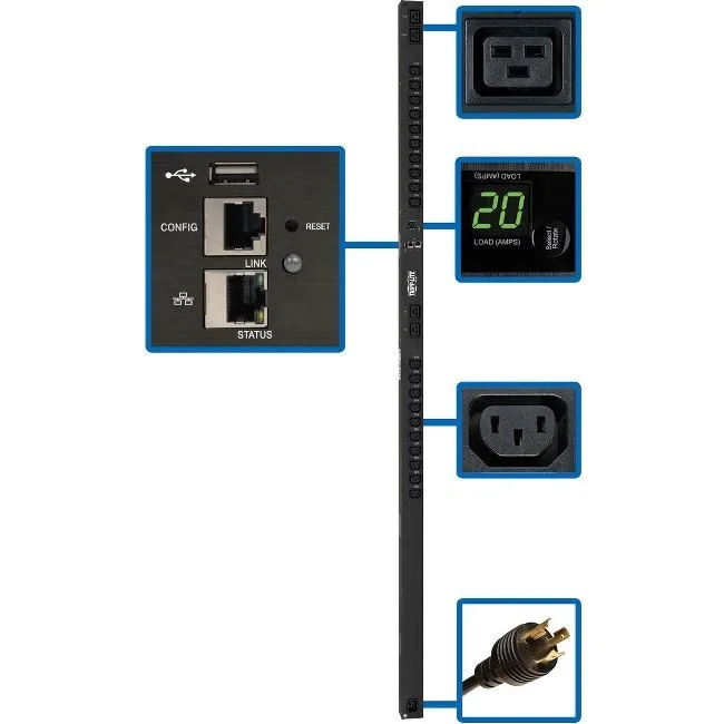 Tripp Lite Tripp Lite PDUMV20HVNETLX Switched PDU 3.2-3.8kW 200-240V 24 Outlets — снимка на продукта
