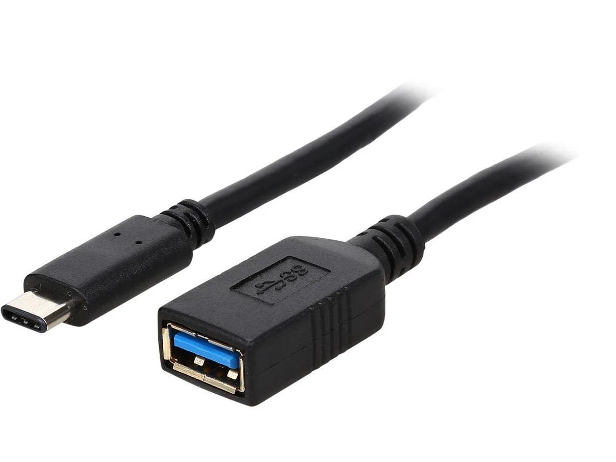 sakose sakose U3CA-005MF USB 3.1 Gen 1 Type-C to Type-A Female Cable 6.00" Black — product photo