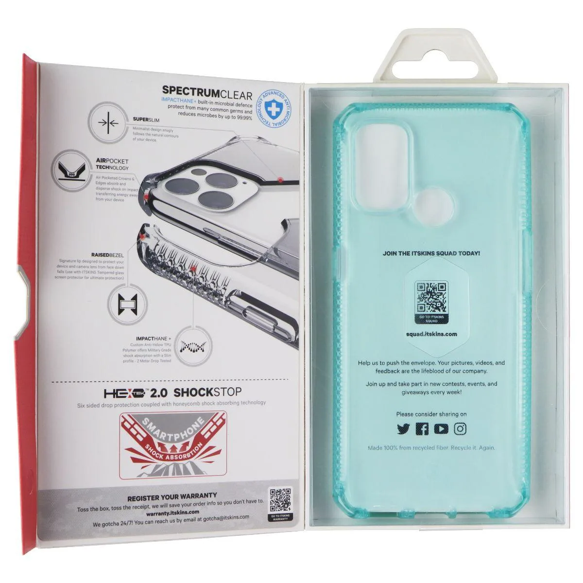 ITSKINS ITSKINS Spectrum Clear Case OPPO A53 / A53S Light Blue — product photo