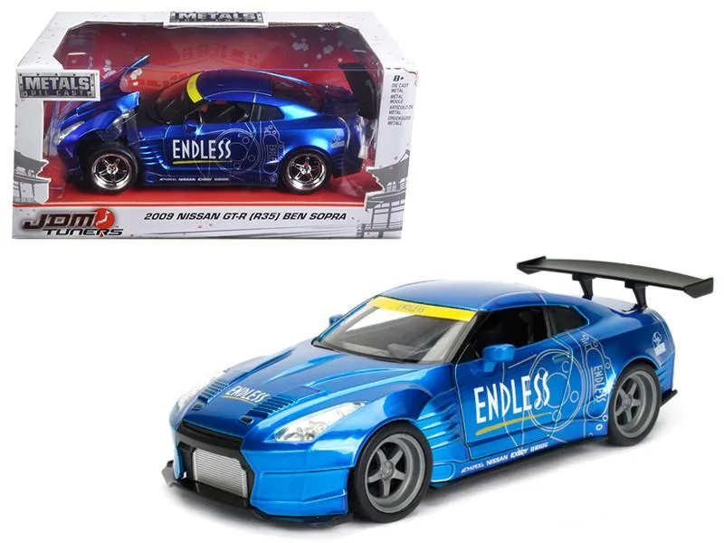 Jada Jada 2009 Nissan GT-R (R35) Ben Sopra Blue JDM Tuners 1/24 Die Cast Model Car — product photo