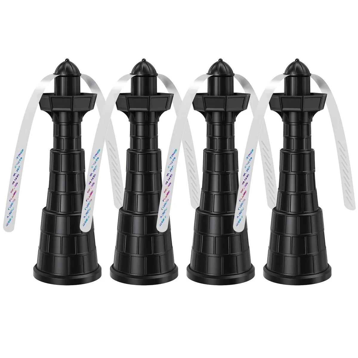  4 Pack Fly Fans for Tables, Battery Powered, Black — product photo