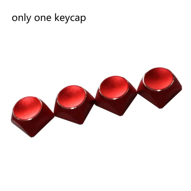 Single XDA-profile metal keycap in multicolor gradient finish, backlit compatible, 1.8 cm square