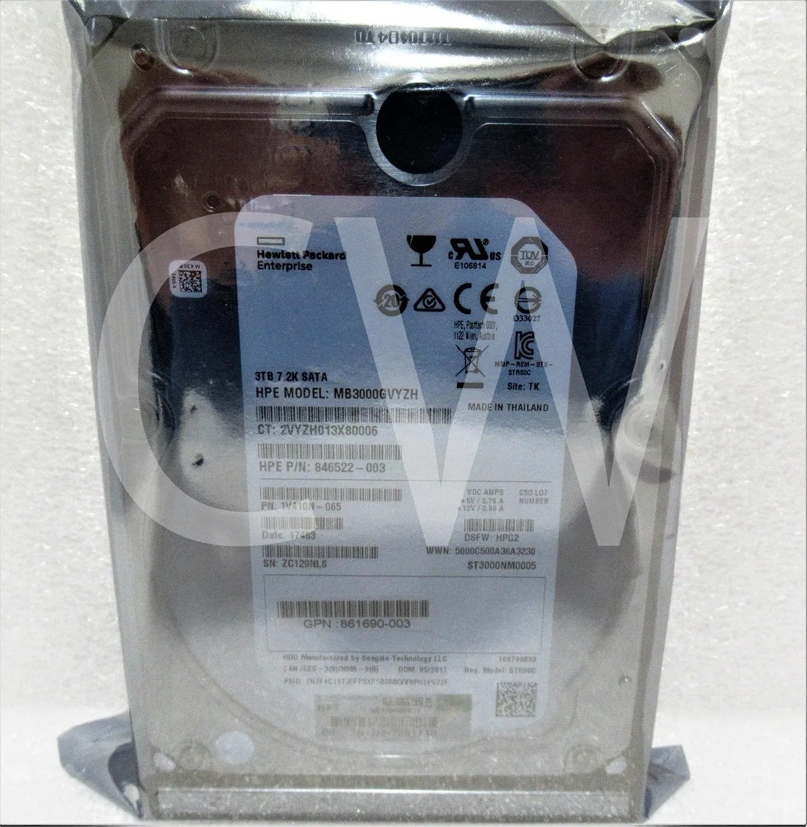 HPE HPE MB3000GVYZH 3TB 7200RPM SAS 3.5" internal hard drive — product photo