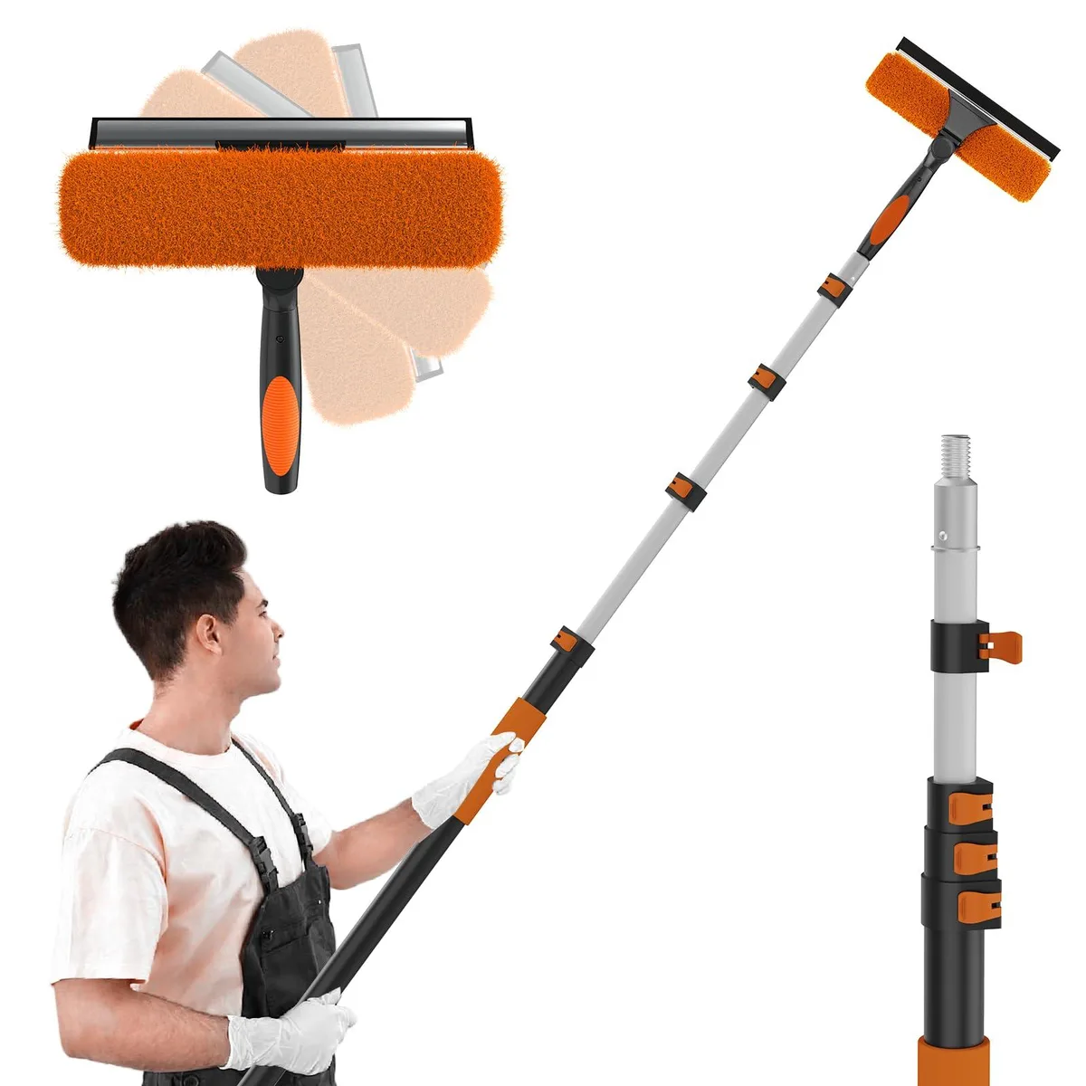  Metra 12FT Window Squeegee 20FT Reach Orange Aluminum — product photo