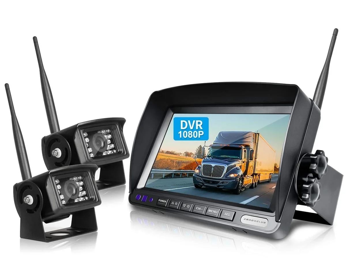 GSM Outdoors GSM Outdoors 2 in 1 accessory 7-inch 1080p wireless backup camera kit — product photo