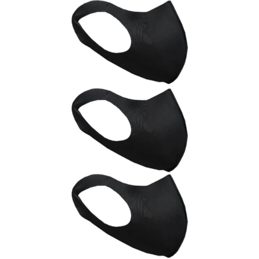 Kole Imports Kole Imports MO202 Pro Sound 3-Pack Black Reusable Face Mask — product photo