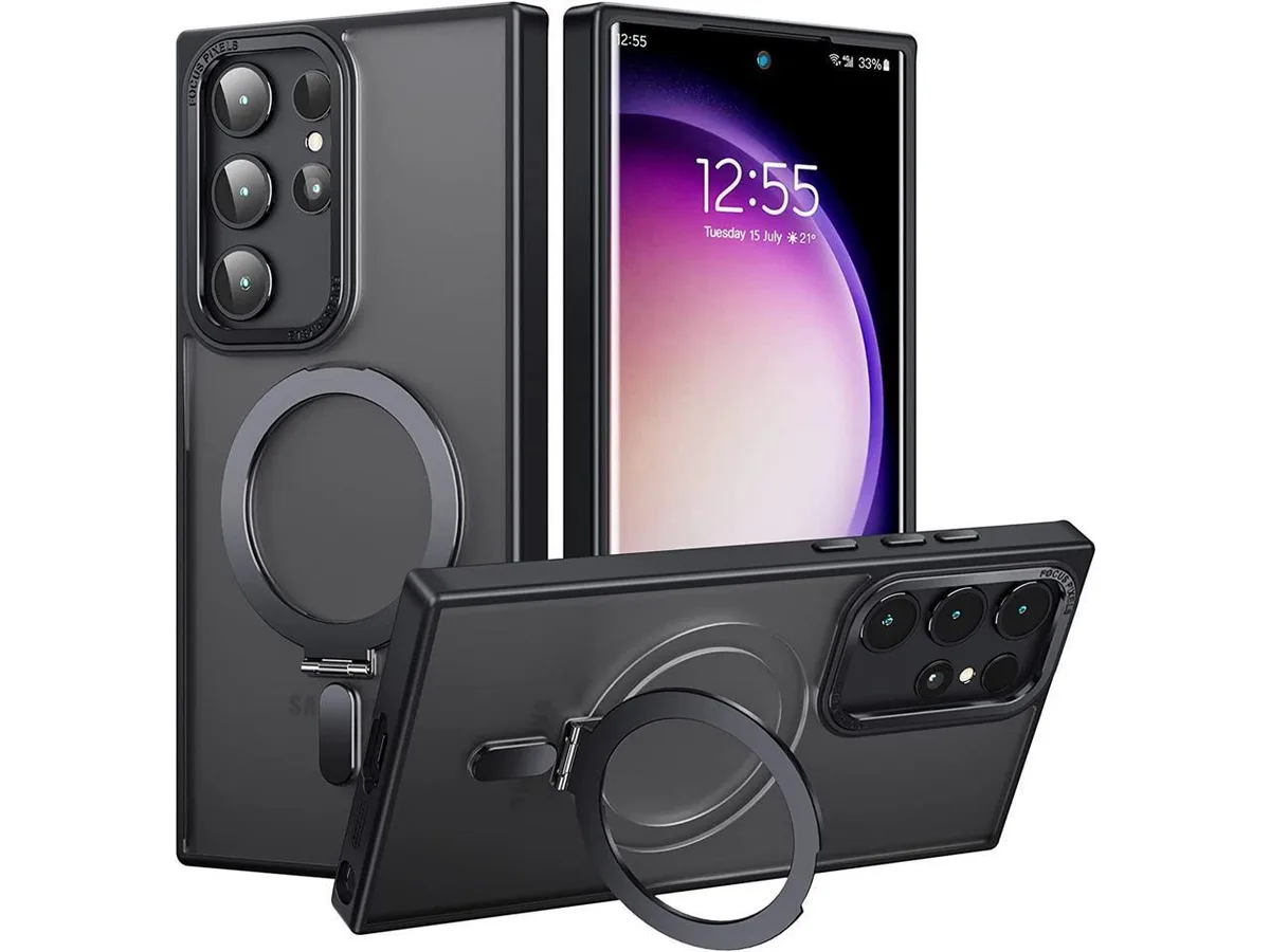 BONAEVER BONAEVER Samsung Galaxy S23 Ultra Case Magnetic Invisible Stand Black 6.8 inch — product photo