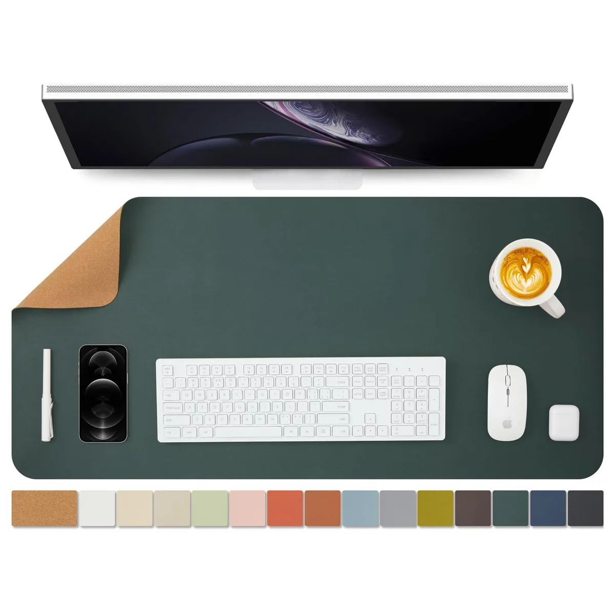  Keychron SBD-DG-B Desk Mat 36" x 17" Dark Green — product photo