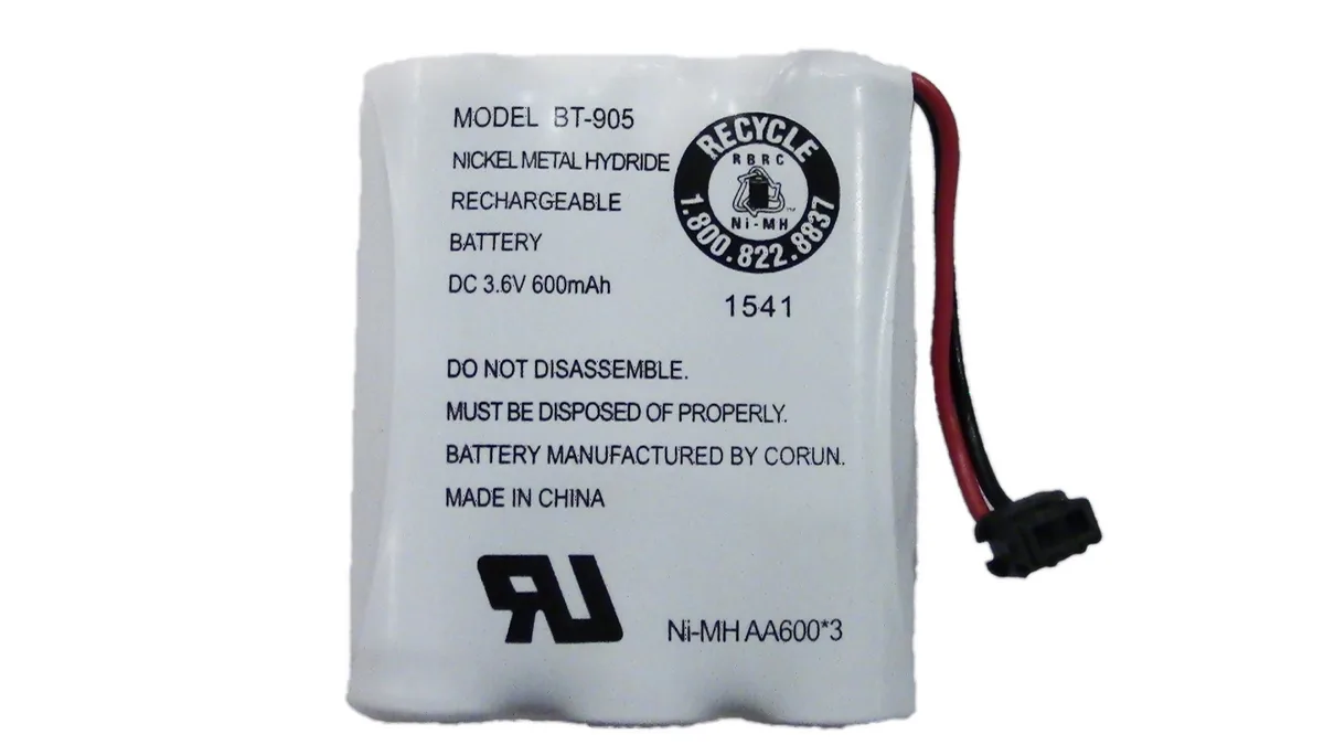 Uniden Uniden BT-905 3.6V 600mAh NiMH telephone accessory — product photo