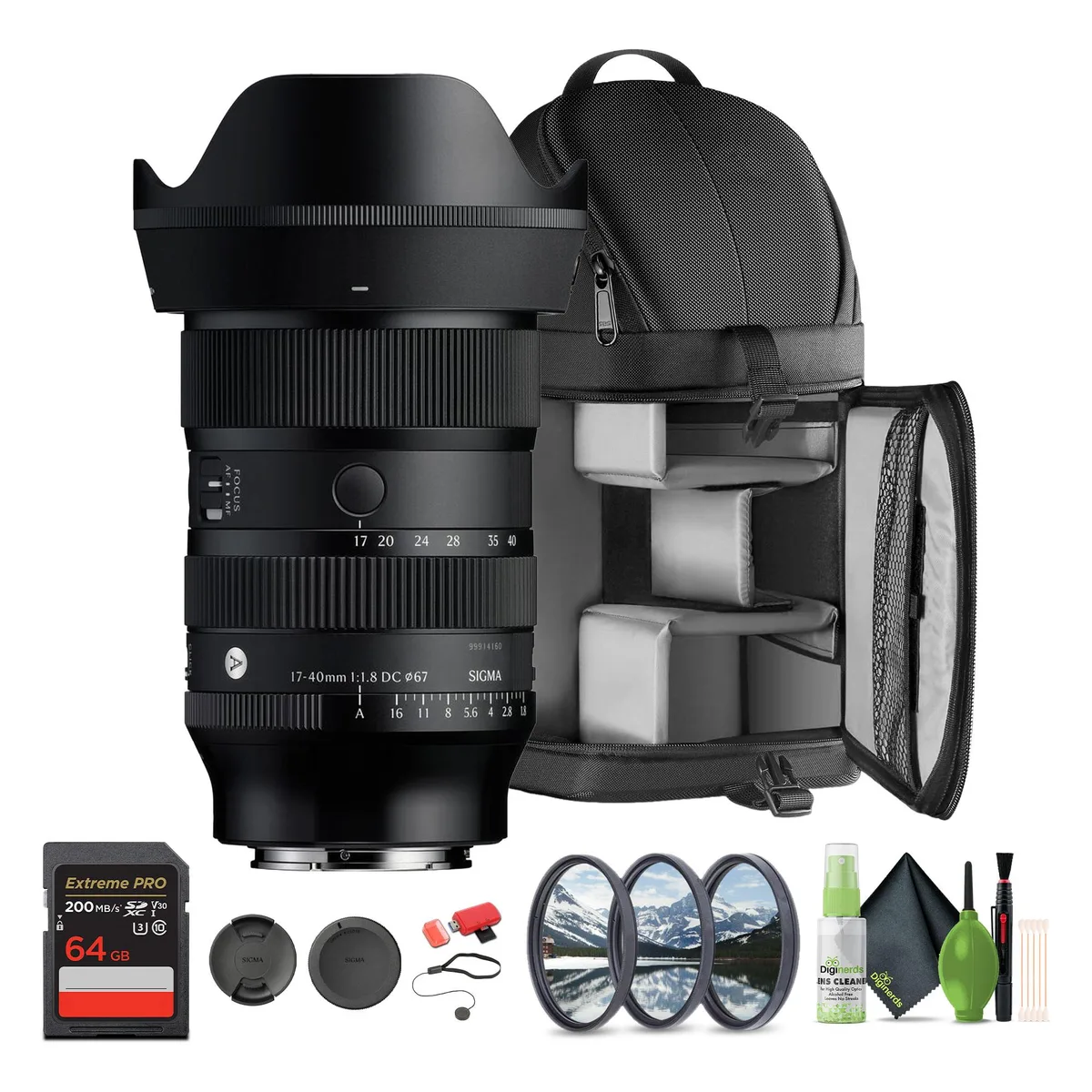 SIGMA SIGMA 17-40mm f/1.8 DC Art Lens (Sony E) Bundle 1 camera lens — product photo