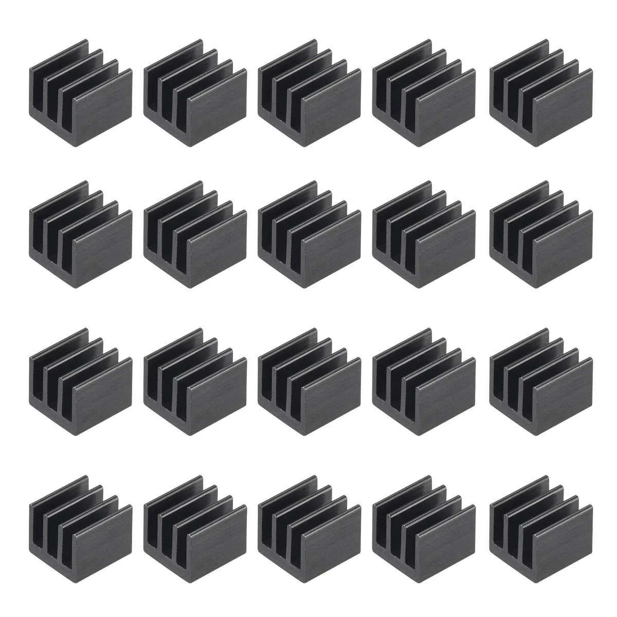 Unique-Bargains Unique-Bargains 7x7x6mm Black Aluminum Heatsink 20 Pcs — product photo