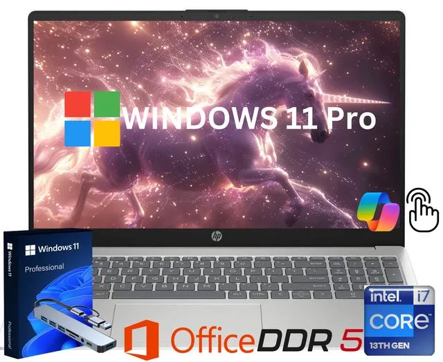 HP HP 15.6" Touchscreen Laptop Core i7-1355U 16GB DDR5 256GB SSD Windows 11 Pro — product photo