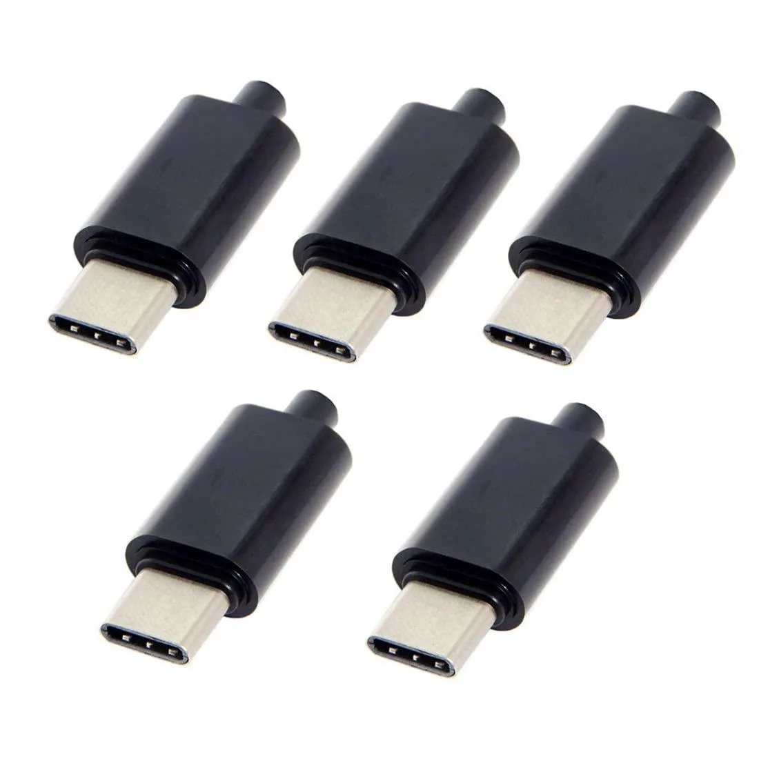 LORDWORLD LORDWORLD USB 3.1 Type C 24Pin Male Plug 5 Pack — product photo