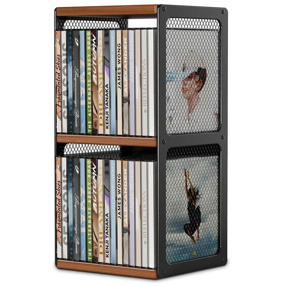 Avantalk Avantalk 2 in 1 Accessory Wood CD Rack 32 Discs 6.55.912.8in — product photo
