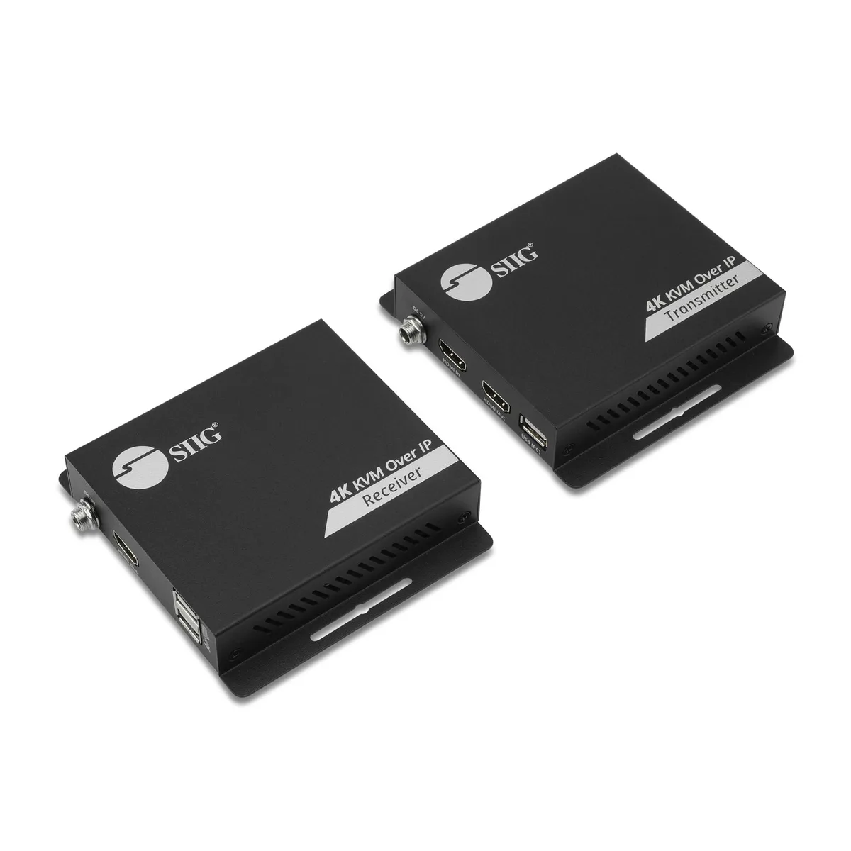 SIIG, Inc SIIG, Inc CE-H27R11-S1 KVM Switch 4K 30Hz 394ft CAT6/7 IP Extender One-to-Many HDMI Loop-Out Downscaler — product photo