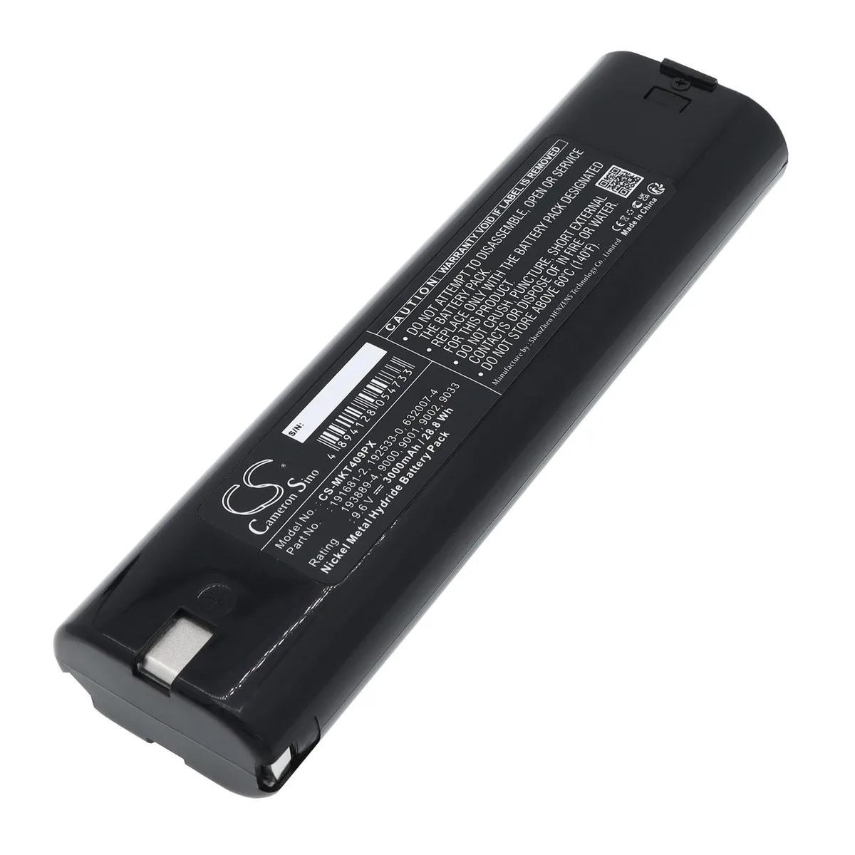 Cameron &amp; Co Cameron &amp; Co DS-CS-MKT409PX 9.6 V 3000 mAh Ni-MH battery — product photo