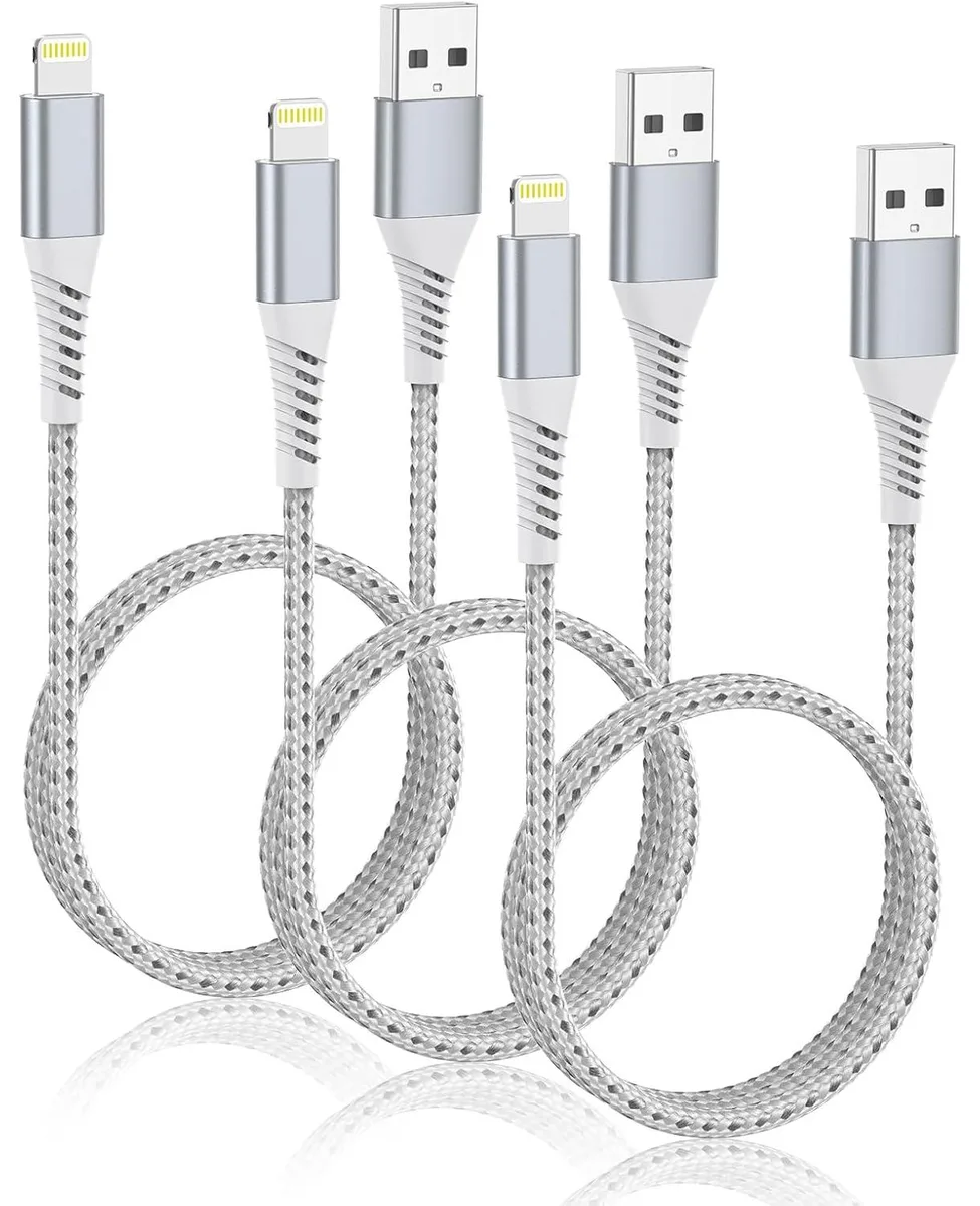 Kootion Kootion 2 ft USB-A to Lightning Braided Cable 3 Pack MFi Certified — product photo
