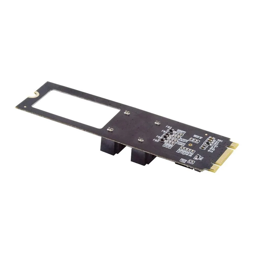 Vszerda Vszerda NF-SA-042 NGFF Key B+M PCIe to SATA 6.0Gbps Dual Port Vertical Adapter JMB582 2280 — product photo