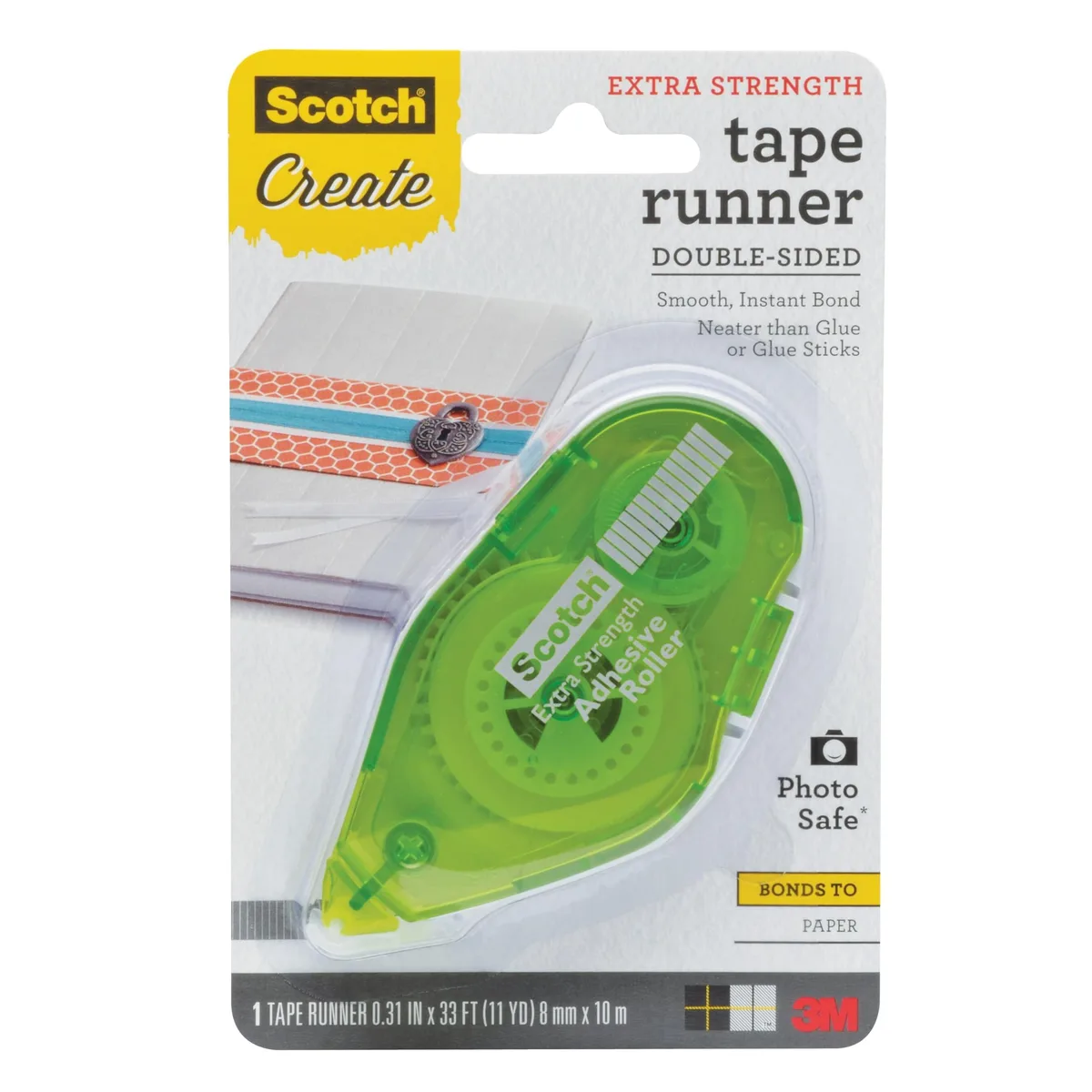  Scotch 055-ES-CFT Extra Strength Adhesive Roller .31 in x 11 yd — product photo
