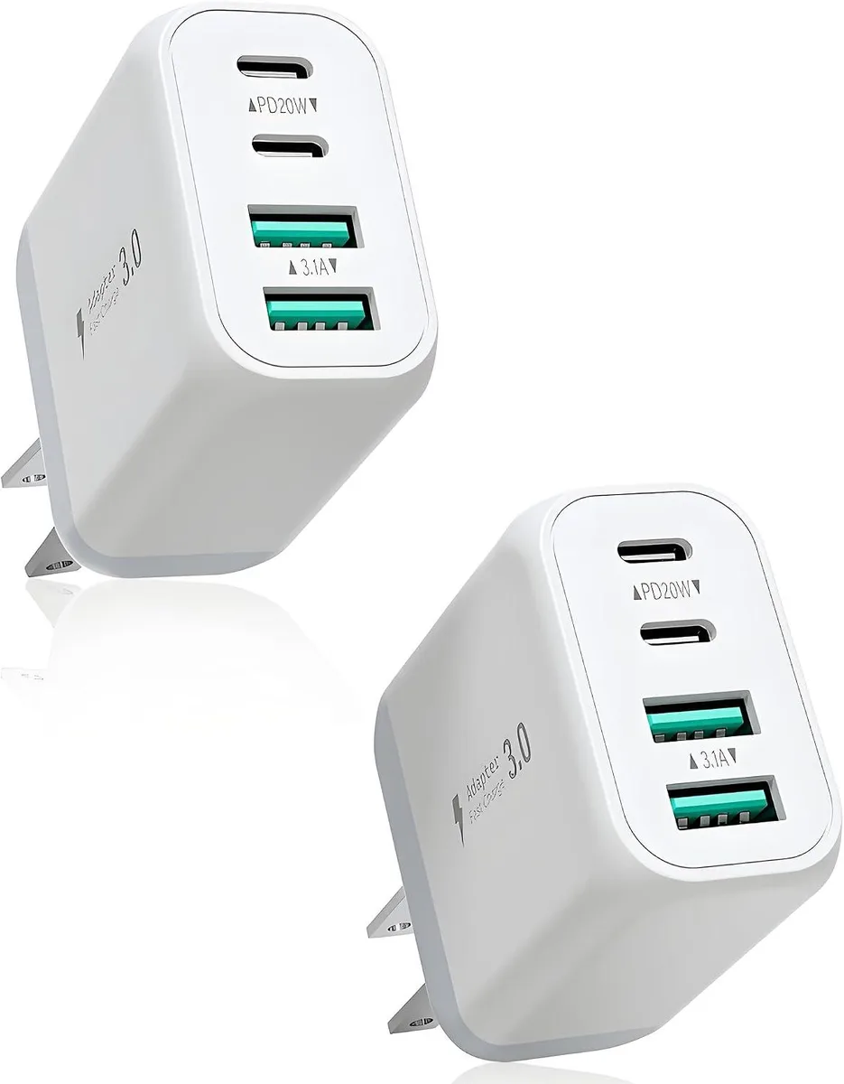 ONITOON ONITOON 40W 4-Port USB-C PD QC Wall Charger 2-Pack — product photo