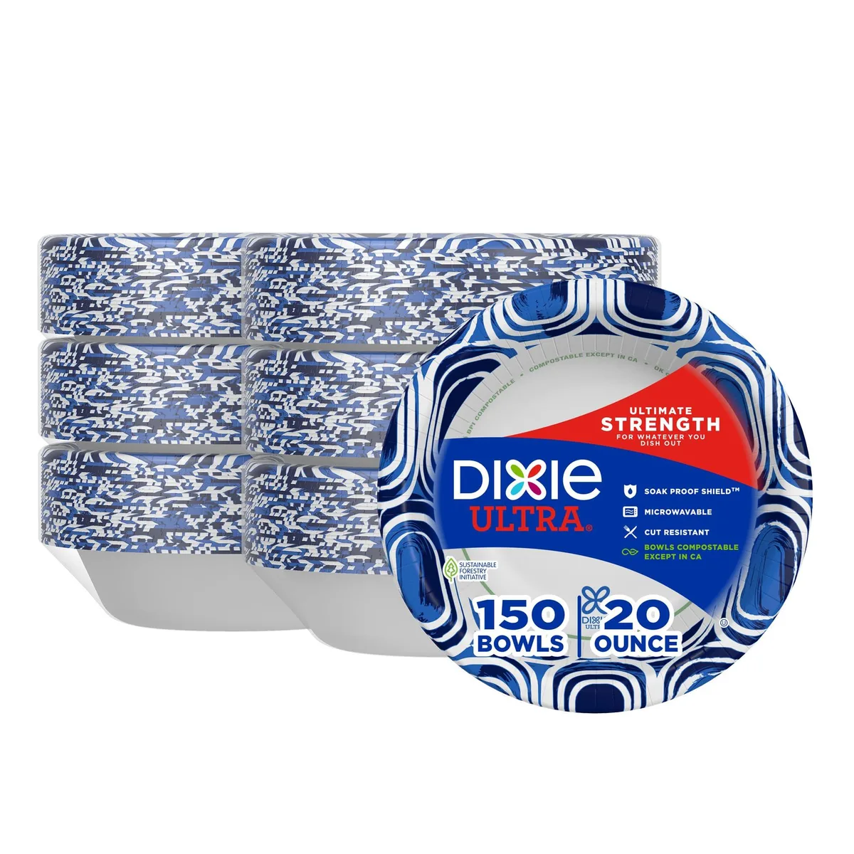 Dixie Ultra 15259 20 oz Dining Bowl 150 Count (6×25) — product photo