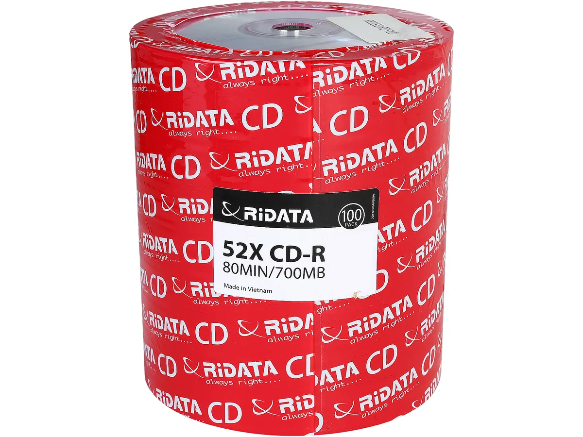 RITEK RITEK R80JS52-RDF100 700 MB 52X CD-R 100 spindle — product photo
