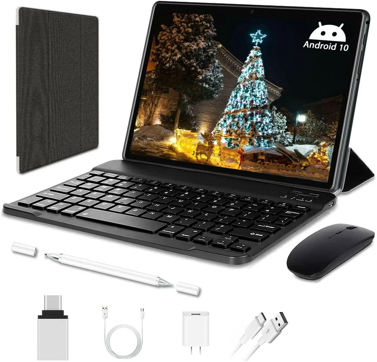 Thinkstar Thinkstar 10.1" Android 10 Tablet 4GB 64GB 1920x1200 IPS w Keyboard Mouse — product photo
