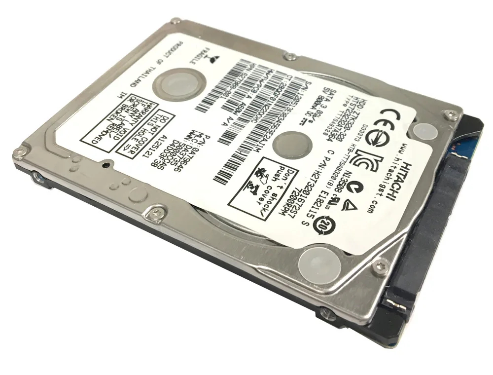 Hitachi, Ltd. Hitachi, Ltd. Travelstar Z7K320 320GB 7200 RPM 16MB 2.5" 7mm SATA 3.0Gb/s laptop hard drive — product photo