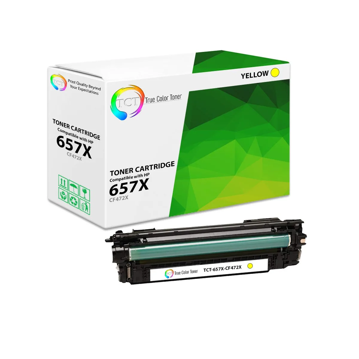 True Color Toner True Color Toner 657X CF472X Yellow High Yield Toner Cartridge 23000 Pages — product photo
