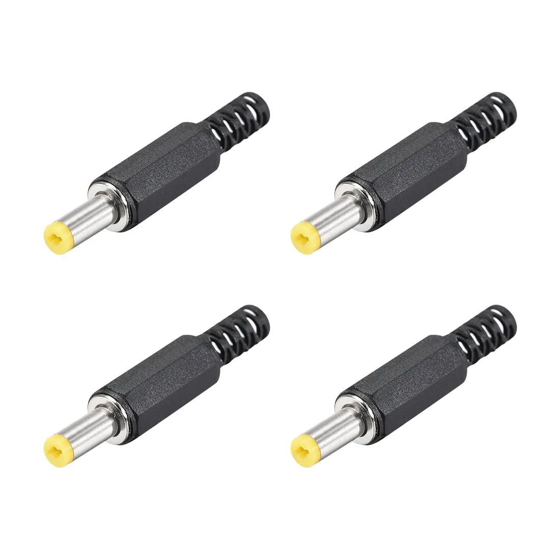 Unique-Bargains Unique-Bargains 4pcs DC Male Connector 4.8mm x 1.7mm Power Extension Cord Black — product photo