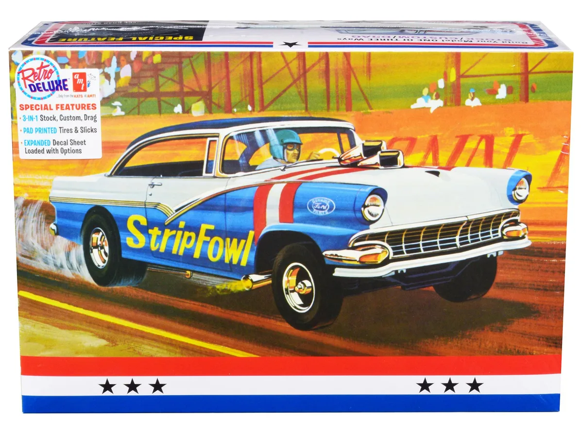 AMT AMT 1308 1956 Ford Victoria Hardtop 3-in-1 1/25 Scale Model Kit — product photo
