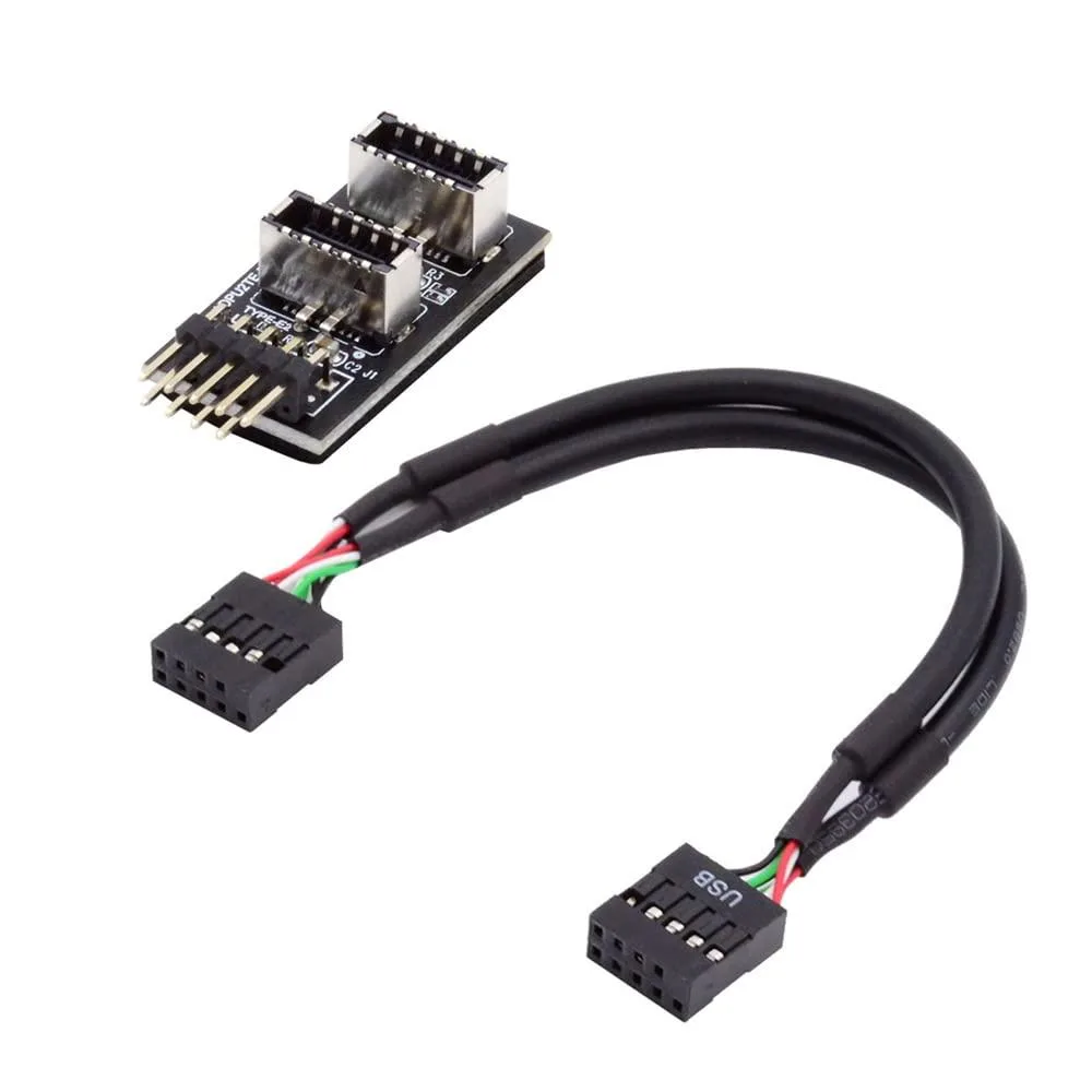 Fervit Fervit USB 2.0 9Pin 10Pin to Dual USB 3.1 Front Panel Adapter — product photo