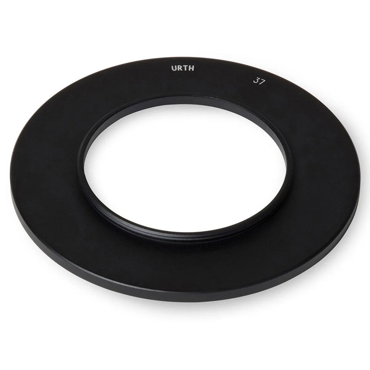 Matte black metal adapter ring with 86mm and 37mm markings