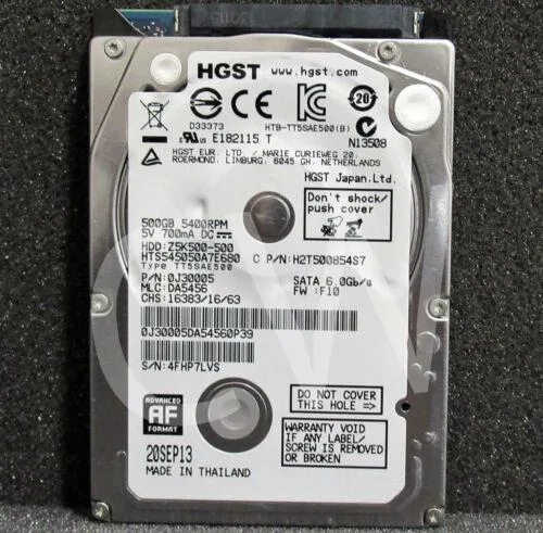 HITACHI HITACHI HTS545050A7E680 500GB 2.5" SATA HDD accessory — product photo