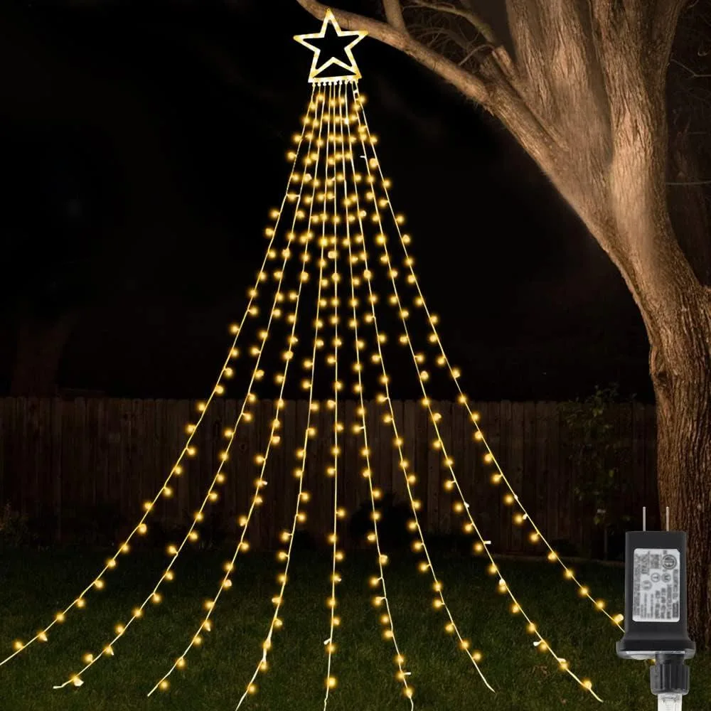 BFKK BFKK Christmas Star String Lights 11 ft Warm White IP44 — product photo