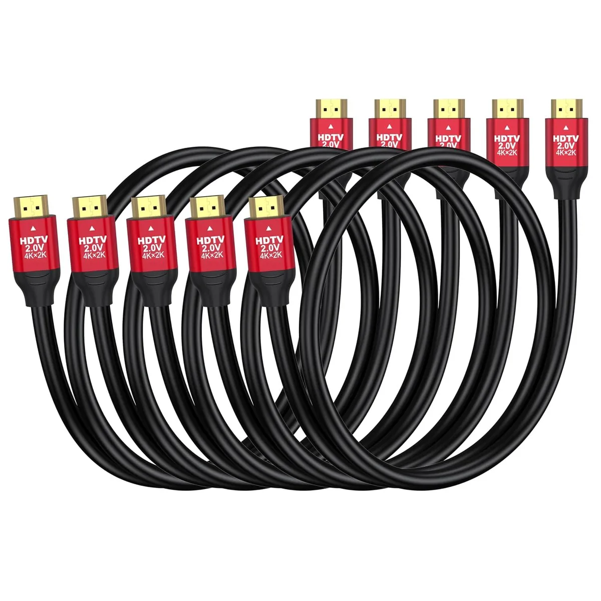 OLYCOM OLYCOM HDMI 2.0 cable 5 ft 5-pack 4K 60Hz 18 Gbps — product photo