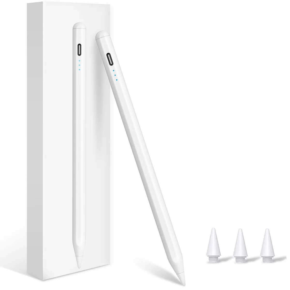  XIRON Stylus Pen for iPad 2018-2026 White 2X Fast Charge 1.5 mm tip — product photo