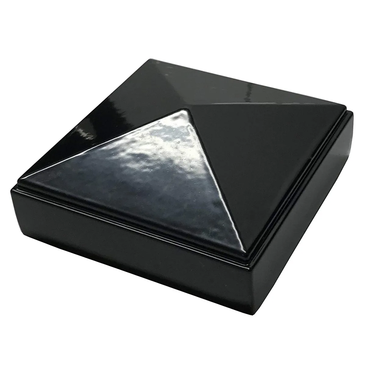 Decorex Hardware Decorex Hardware 2.5" x 2.5" Aluminium Pyramid Post Cap - Pressure Fit - Black — product photo
