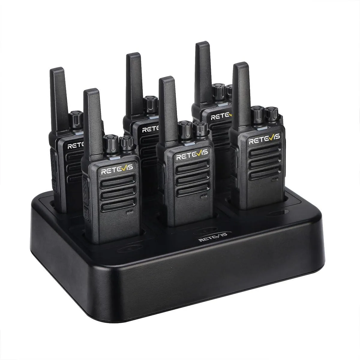 KEHIPI KEHIPI RT68 two-way radio 6-pack with six-way charger — product photo