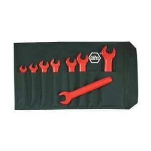WIHA WIHA 20093 Insulated Open End Wrench Set 15Deg 6-19mm 8Pc — product photo