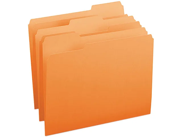 Smead Smead 12543 File Folders 1/3 Cut Top Tab Letter Orange 100/Box — product photo