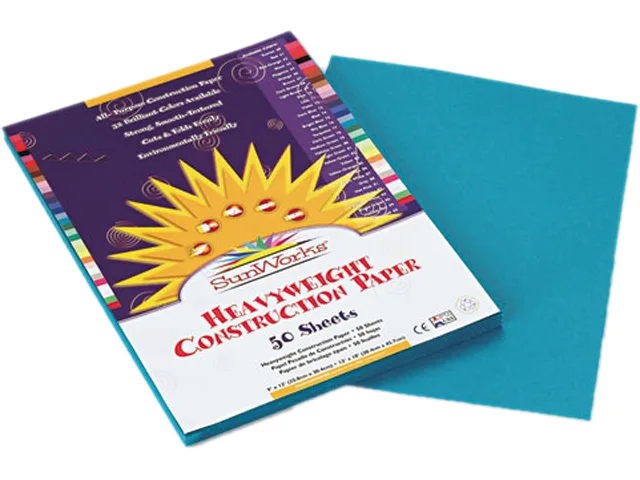 SunWorks SunWorks 7703 Construction Paper 58 lbs 9 x 12 Turquoise 50 Sheets — product photo