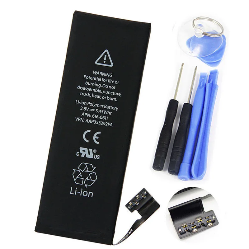 Shenzhen NLJ Digital Technology Co. Ltd. Shenzhen NLJ Digital Technology Co. Ltd. 1440mAh 3.8V Replacement Battery for iPhone 5 with Tools Kit — product photo