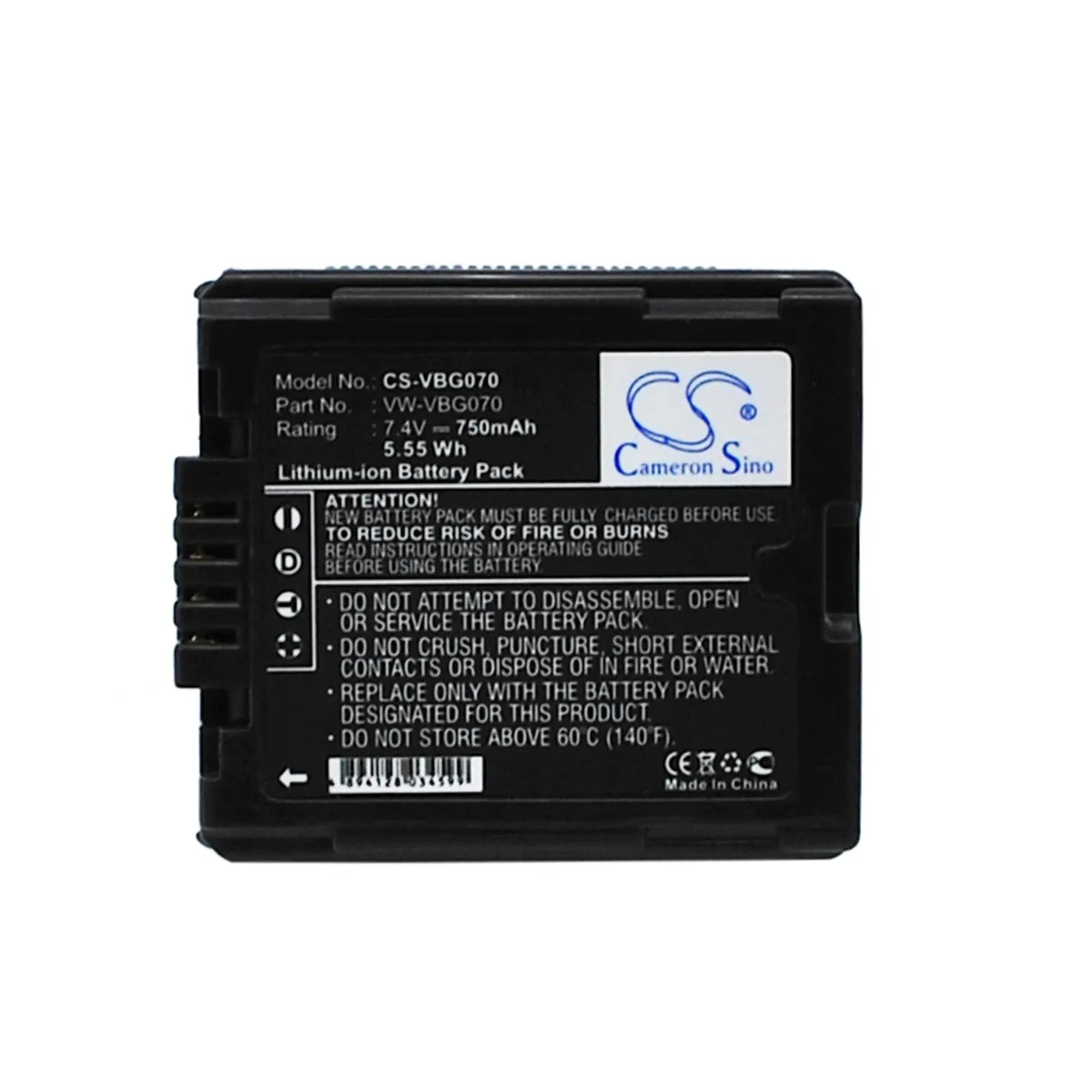 Cameron &amp; Co Cameron &amp; Co DS-CS-VBG070 camera battery 7.4V 750mAh Li-ion black — product photo