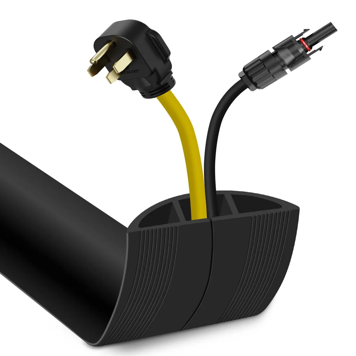 JAHOMFAI Floor Cord Cover 3.3FT D50 Black .6W .32H — product photo