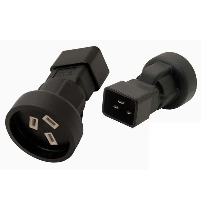 TeKit TeKit C20 to AU SAA power adapter black 10A 250V — product photo