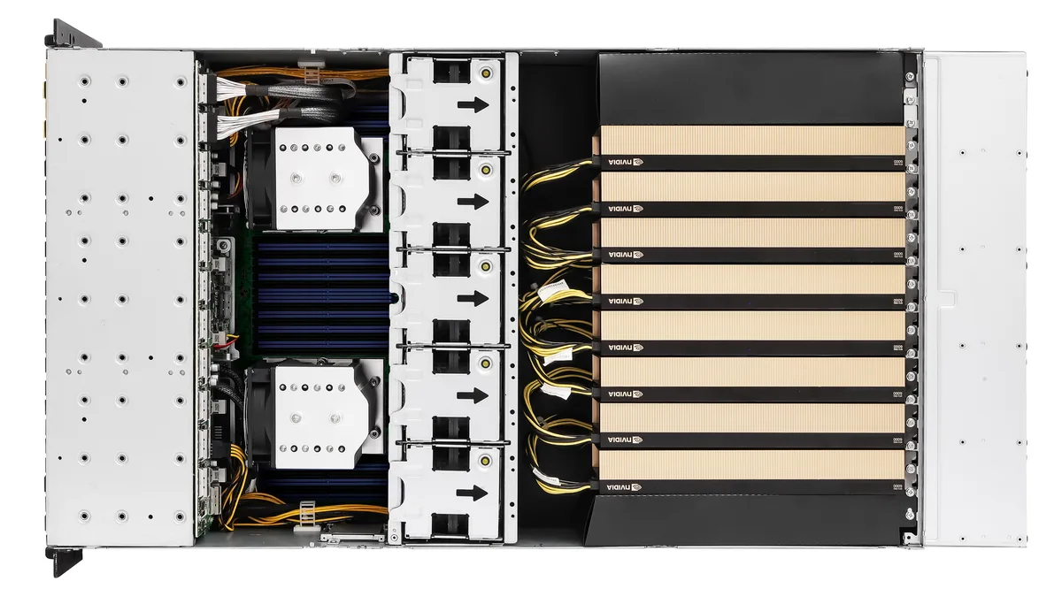 ASRock Rack ASRock Rack 4U8G-GNR2/RF barebone server dual LGA 4710 8 GPU 2700W — product photo