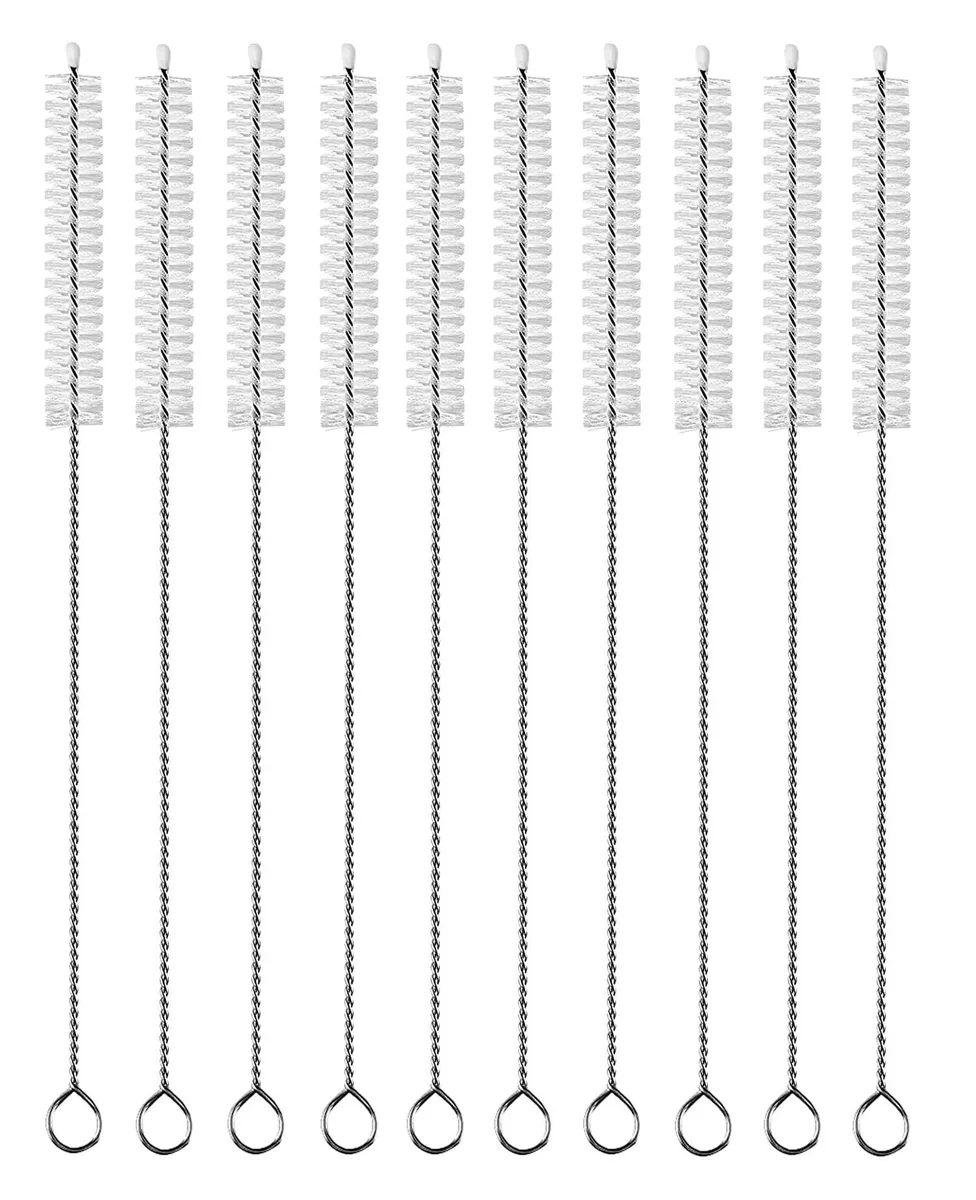 Ten 12-inch 12mm straw brushes in gift bag