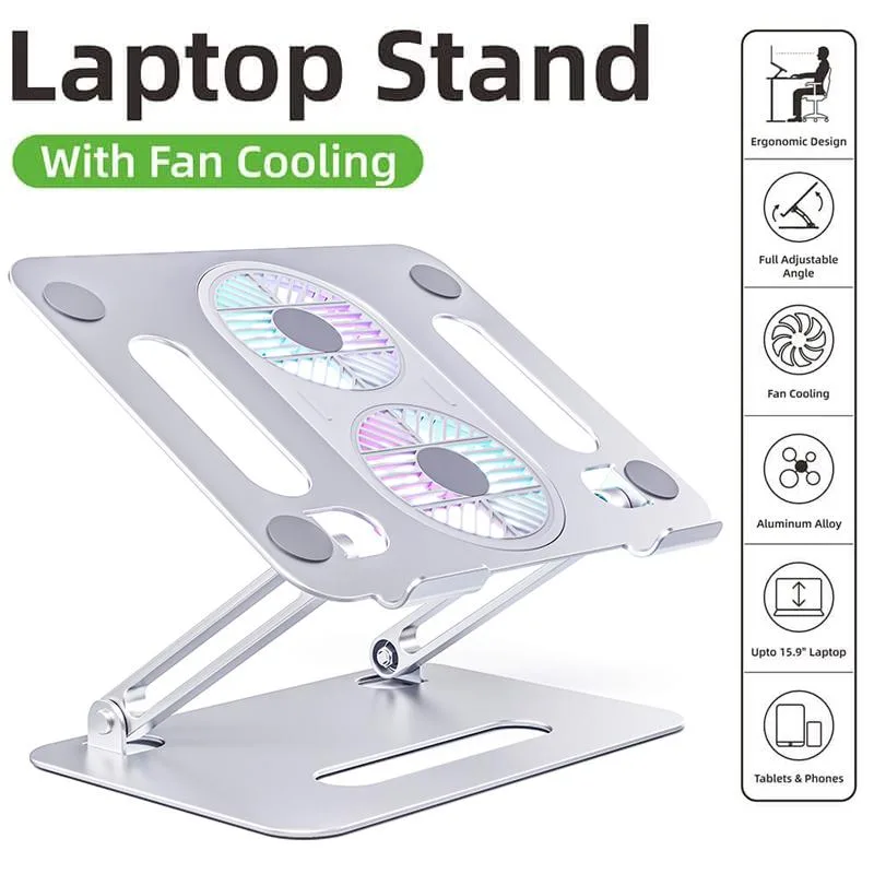 LUOM LUOM P43F laptop cooling pad dual fan 11-17.3" silver — product photo