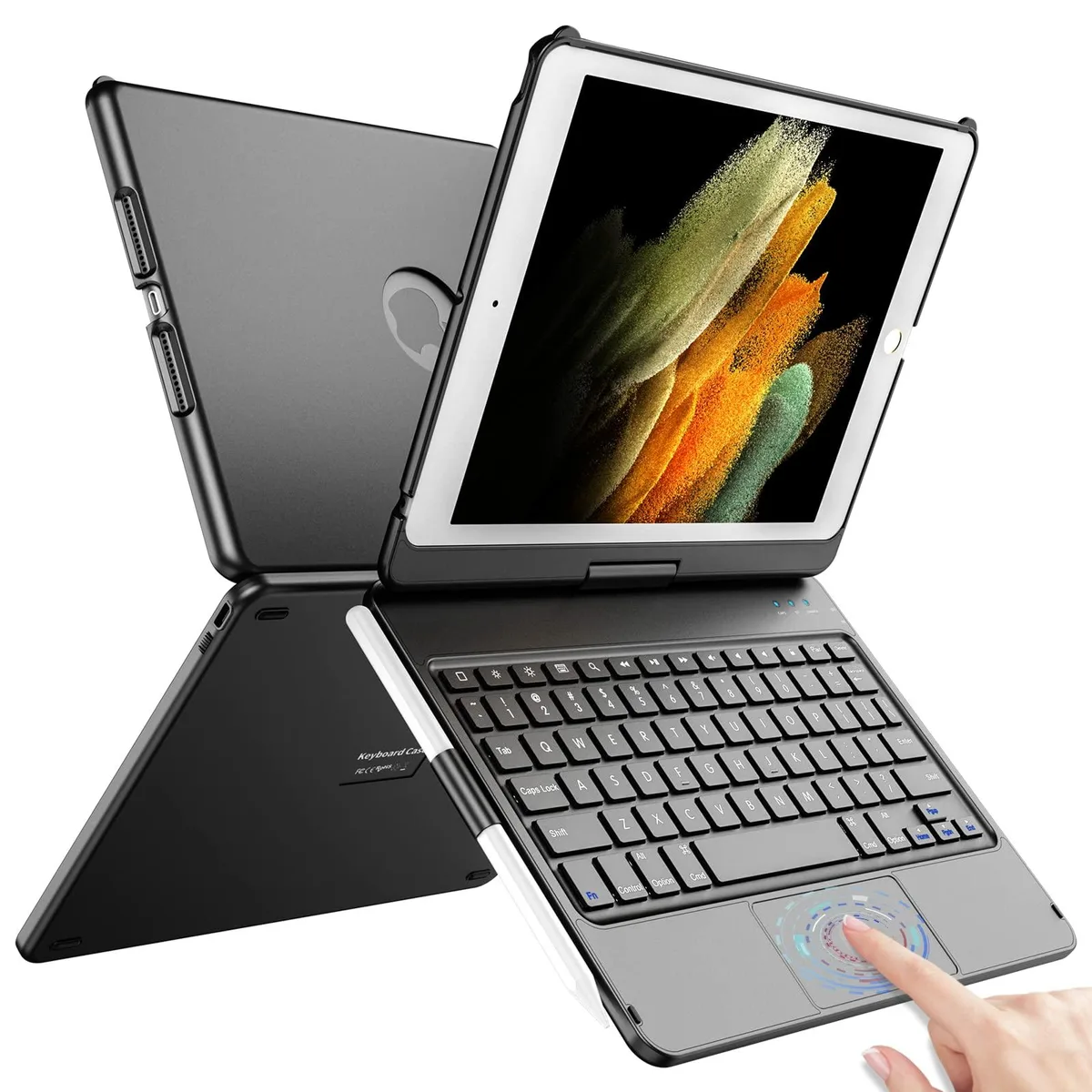 TQQ 987 10.2 inch Keyboard Case with Trackpad Black — product photo